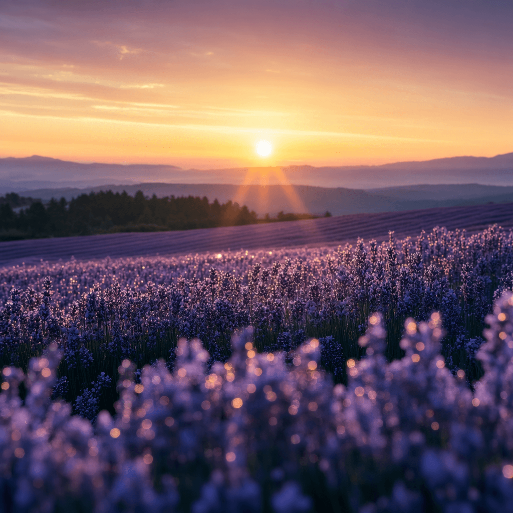 GPT Image 2生成的薰衣草田日出风景画